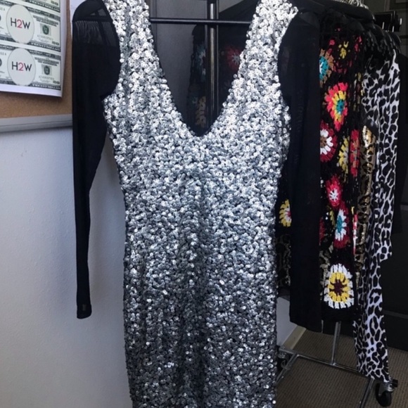 Nasty Gal Dresses & Skirts - Silver Sequin Dress